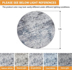 Aelenmu Round Rug 5ft Washable Rug - Image 2