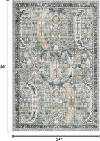 Madane Washable Area Rug 2x3 Small Entryway Rugs Non-Slip, Low Pile Floor Carpet - Image 2