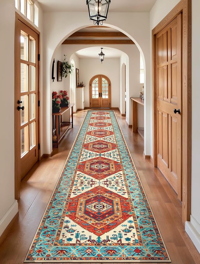 SERISSA 2'6"x18' Washable Non Slip Boho Runner Rug by SERISSAHomeDecorCollection