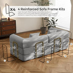 79" Convertible Sofa Bed with Fixed-Shape Frame & Removable Armrests, Modular - Image 4