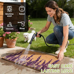 2 PCS Lavender Floral Welcome Door Mat Set, Farmhouse Spring Doormat - Image 5