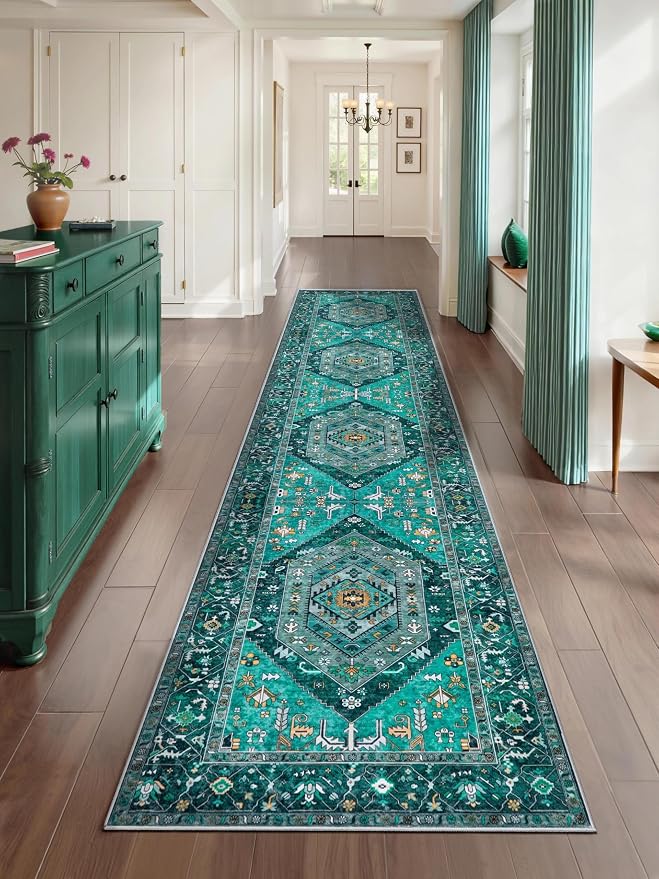 SERISSA 2'6"x12' Washable Non Slip Boho Runner Rug by SERISSAHomeDecorCollection