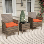 GarveeLife 3 Piece Patio Furniture Set, Rattan Outdoor Furniture - Image 6