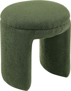 Furniture of America Rami Modern 18-inch Solid Wood Upholstered Ottoman - Image 3
