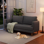 70" Modern Loveseat Sofa with USB Type-C Ports, Linen Fabric 2-Seater Deep Seat - Image 6