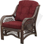 Malibu Lounge Living Accent Armchair Natural Rattan Wicker Handmade Design - Image 5