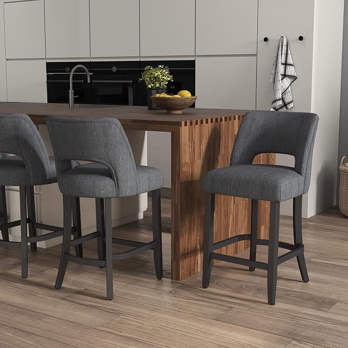 VKNOW Bar Stools Set of 2, Modern Counter Stools - Image 5