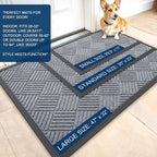 OLANLY Front Door Mat Outside Entrance 47x32, Waterproof Heavy-Duty Doormat | - Image 2