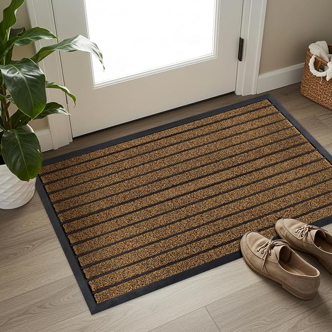 ubdyo Extra Durable Door Mat Outside Entrance | Dirt Trapping, Non-Slip Backing by UBDYO