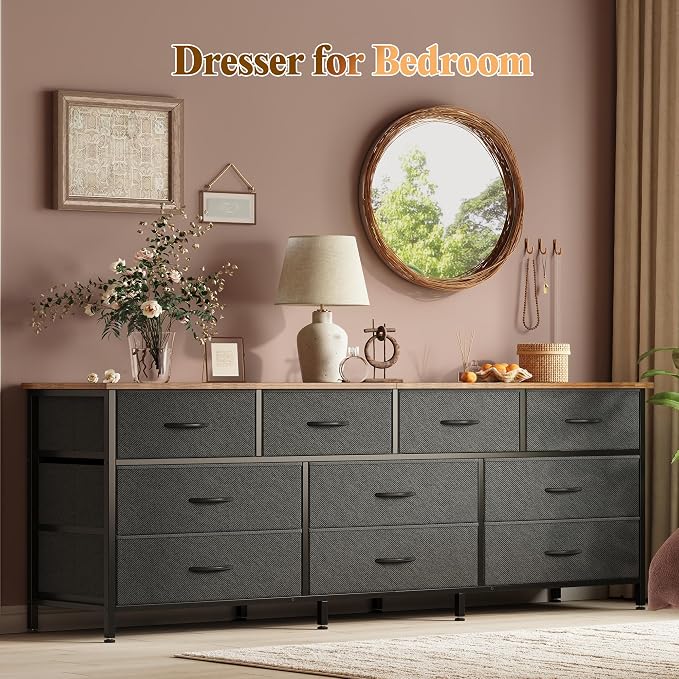Huuger 63 Inch Dresser for Bedroom, Long Dresser - Image 7