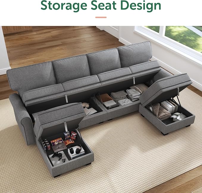 HONBAY Convertible Sectional Sofa - Image 3