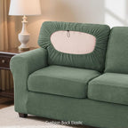 SUBRTEX 3 Pieces Stretch Sofa Slipcover Sets Couch Cover Sets Backrest Cushion - Image 7