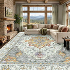 RELEANY Washable Area Rug, Large 10'x12', Water Repellent, Pet Friendly by RELEANY