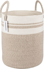 XUANGUO Cotton Rope Laundry Basket Hamper by XUANGUO