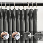 Blackout Pleated Curtains 95 Inches Long, Privacy Window Drapes - Image 2