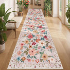 DUKINO 3x12 Washable Runner Rug, Long Hallway Runner Rug Non Slip, Low Pile by DUKINO