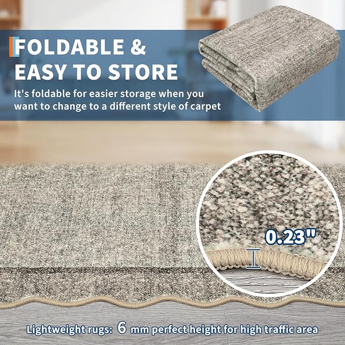 GarveeHome Scalloped Washable Rug 8x10 Rugs - Image 7