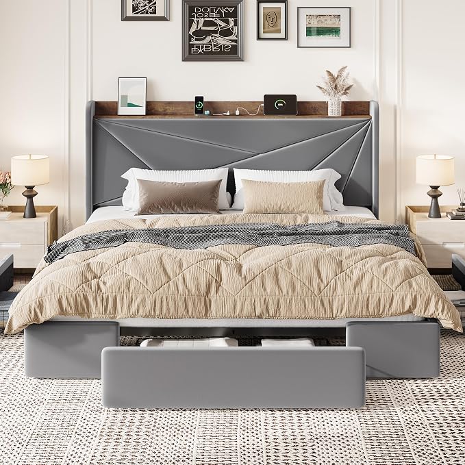 SHA CERLIN King Size Bed Frame - Image 3