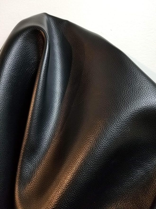 NAT Leathers | Black Pebbled Soft faux Vegan PU {Peta Approved Vegan} Leather - Image 4
