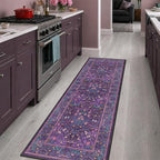 Washable Plum Purple Runner Rug 2x6 - Image 6