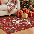2x3 Christmas Cute Area Rug : Non-Slip Washable Winter Holiday Indoor Doormat - Image 3