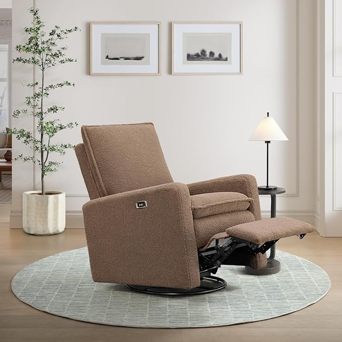 Oxford Baby Uptown Power Recliner/Glider, Teddy Brown - Image 7