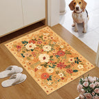 DUKINO 2x3 Entryway Rug, Floral Door Mat Soft Washable Rug Non Slip, - Image 3