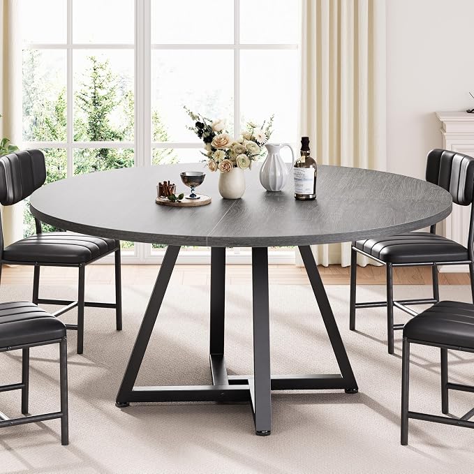 Jocoevol Round Kitchen Dining Room Table Circle Dining Dinner Table - Image 5