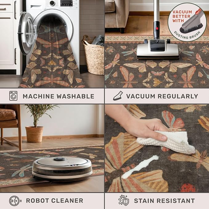 Non Slip Hallway Runner Rug 3x10, Soft Low Pile Kitchen Floor Mat - Image 5