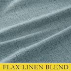 NICETOWN 100% Blackout Skylark Blue Linen Curtains 90" Length - Image 4
