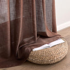 MIULEE Chocolate Brown Linen Curtains 52x84 Inch - Image 7
