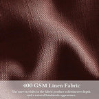 86 Inch Vintage Linen Rust Brown Pleated Semi Sheer Curtains 50 Inch Wide | - Image 3