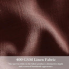 108 Inch Chestnut Brown Linen Pleated Light Filtering Curtains - Image 3