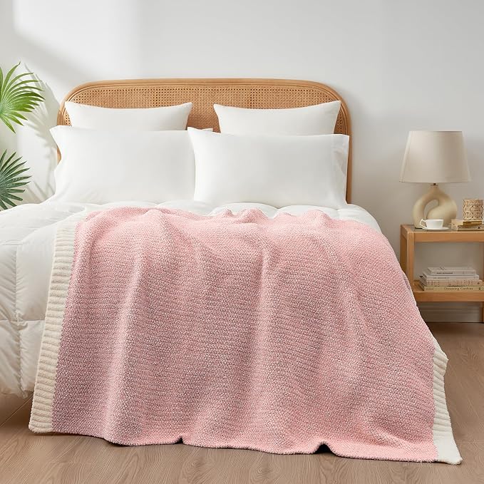 Snuggle Sac Heather Pink Throw Blanket - Image 7