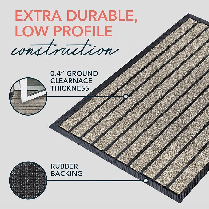 ubdyo Extra Durable Door Mat Outside Entrance | Dirt Trapping, Non-Slip Backing - Image 4