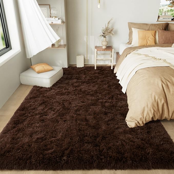 LOCHAS 5x8 Area Rugs Fluffy Living Room Carpets - Image 2