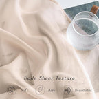 NICETOWN Taupe Sheer Curtains 72 inches Long, Grommet Light Filtering Window - Image 4