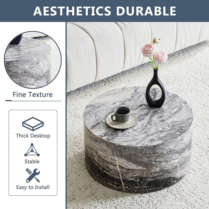 23.6'' Modern Round Coffee Table - Image 4