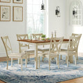 AMERLIFE 7-Piece Farmhouse Solid Wood Dining Table Set by AMERLIFE