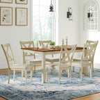 AMERLIFE 7-Piece Farmhouse Solid Wood Dining Table Set by AMERLIFE