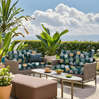8PCS Patio Cushion Covers.Patio Furniture Couch SeatSlipcovers | Washable - Image 6