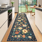 DUKINO 2.6x10 Hallway Runner Rug Washable Kitchen Rugs Non Slip, Low Pile by DUKINO