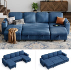 LINSY HOME Sectional Sleeper Sofa Pull Out Couches by LINSYHOME