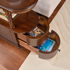 Narrow End Table with 2 Storage Drawers, Retro Vintage Sofa Beside Table - Image 9