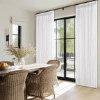 Snow White Pleated Linen Semi Sheer Light Filtering Neutral Curtains 50x96 | - Image 8