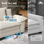 SUNSHINE VALLEY 87.5'' Oversized Loveseat Couch and Chair Set, 3-Seat Corduroy - Image 5
