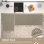 BEQHAUSE Kitchen Rugs and Mats 2PCS Non-Slip, Light Beige | Kitchen Mats - Image 2