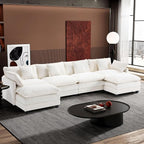 Ihanherry 146" U-Shaped Modern Sofa Modular Sectional Cloud Couch by iHanHerry