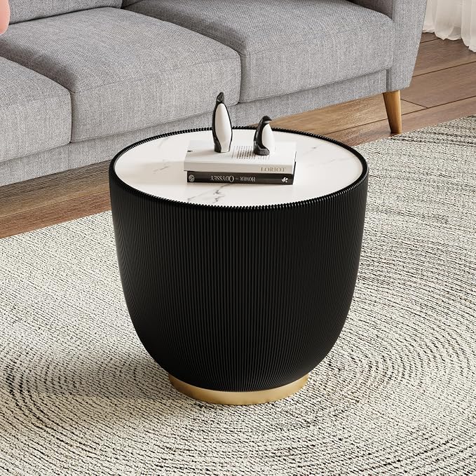 SSLine Bowl-Shape Small Coffee Table Modern Sintered Stone Top Coffee Table in by SSLine