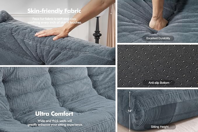 Bean Bag 3-Seater Chair Big Sofa Beanbag Chair - Image 6